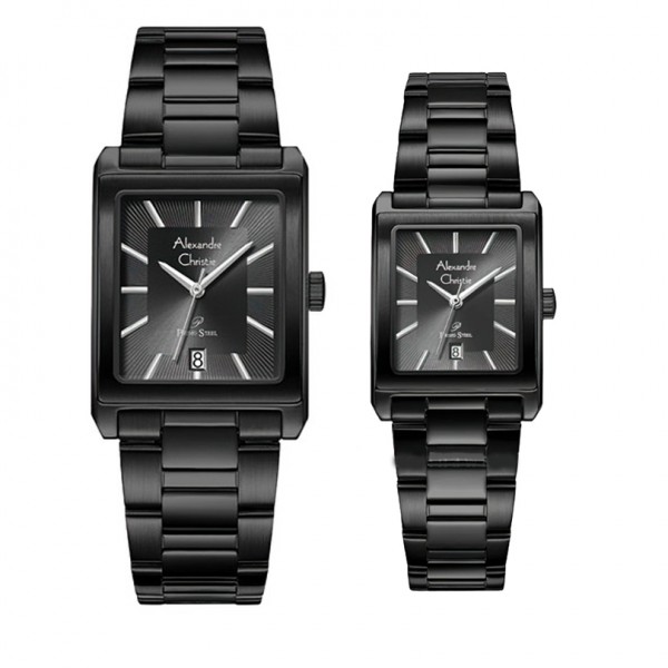 Alexandre Christie AC 1039 Full Black Couple Steel